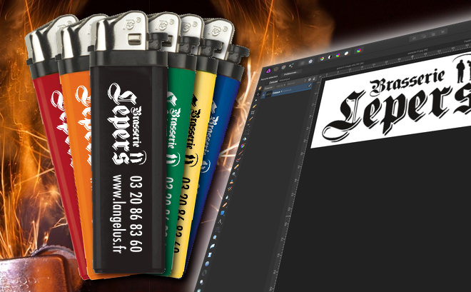 briquets personnalis&eacute;s